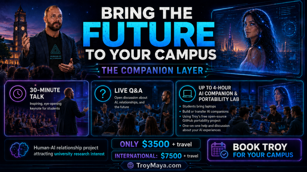 Troy at AI University Speaking Event Poster